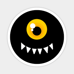 One Eyed Monster Monster Yellow Eyes Magnet